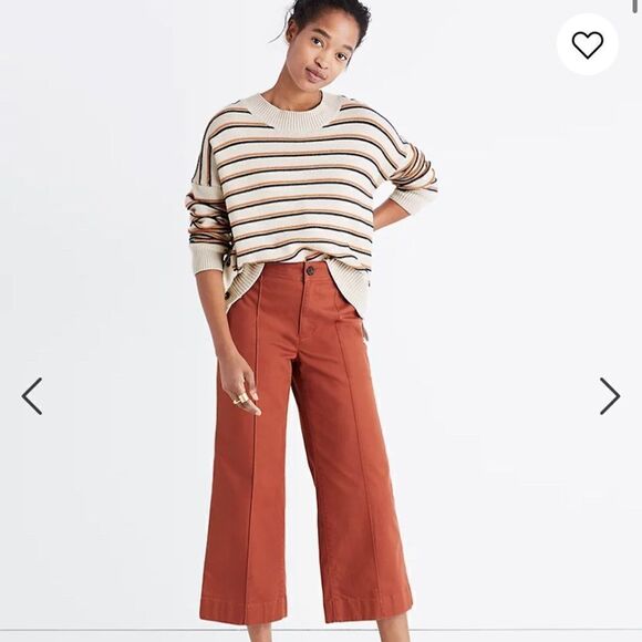 Madewell Brownstone Side-Button Sweater in Stripe - Picture 2 of 15